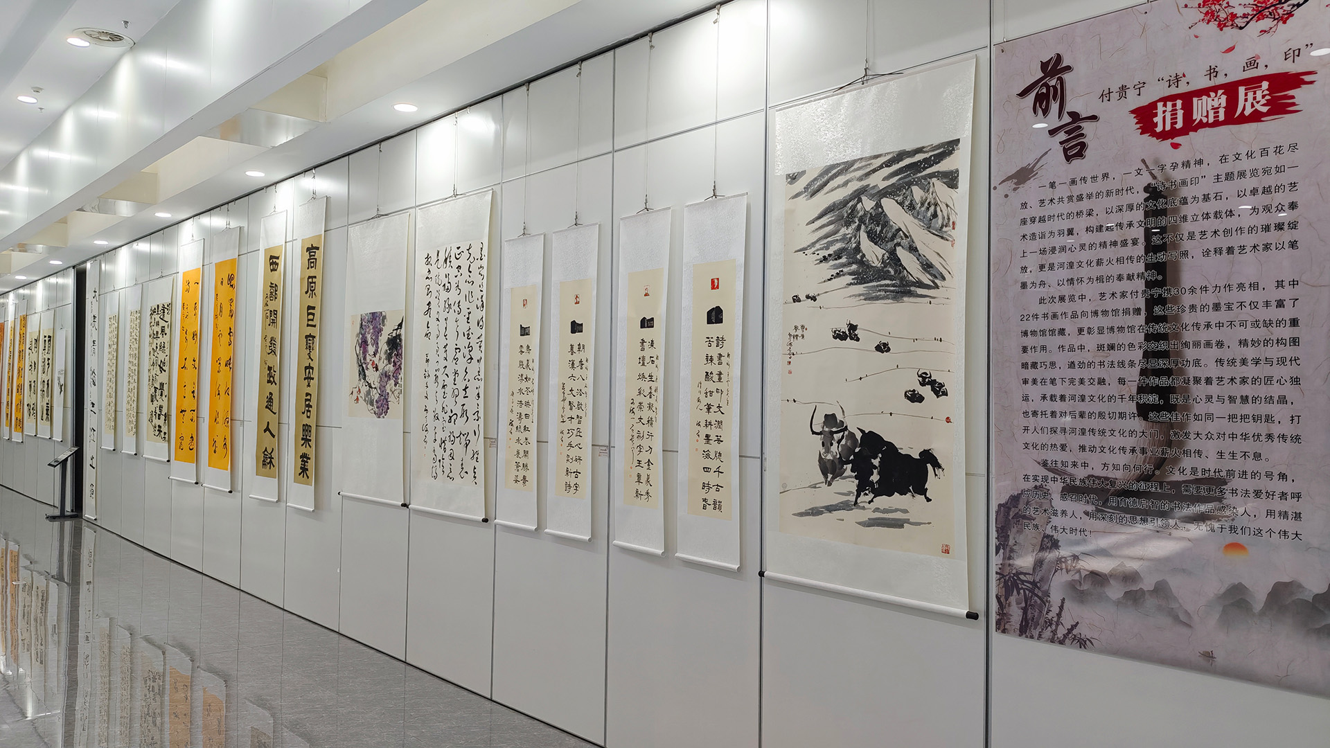 付贵宁“诗，书，画，印”捐赠展在西宁市博物馆开展